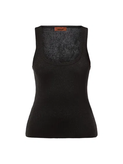 Missoni Tank Top In Solid Colour Black