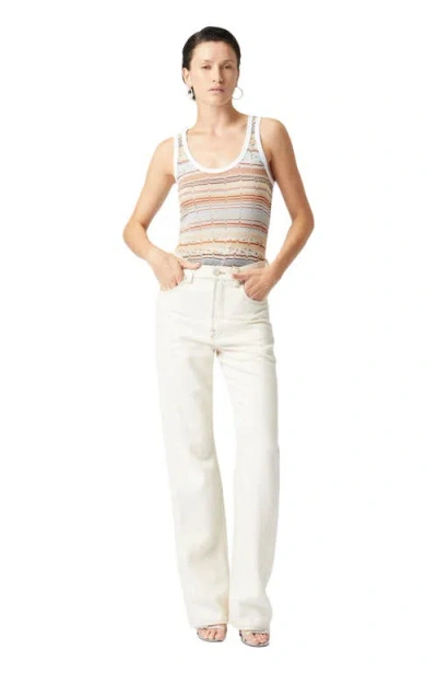 Missoni Tank Top With Knitted Insert In Greek Lamé Motif