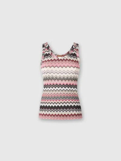 Missoni Tanktop Mit Zickzackmuster Aus Lamé Mit Gezacktem Lamé-muster In Multicoloured