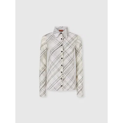 Missoni Tartan Criss-cross Shirt In White