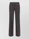 Missoni Tartan Pattern Sequin Straight Leg Trousers In Multi
