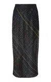 Missoni Tartan Sheer Midi Skirt In Multi