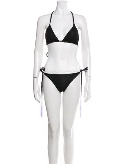 Pre-owned Missoni Tassel Accents Bikini In Black