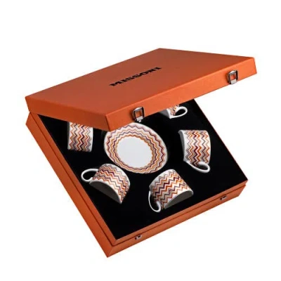 Missoni Tea Cup & Saucer Set Of 6 In Luxury Box