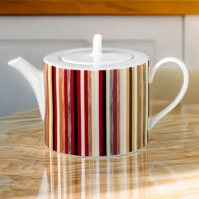 Missoni Tea Pot-coffee Pot Stripes Jenkins 148 Diam 4.72" , H 5.12" In Multi Color