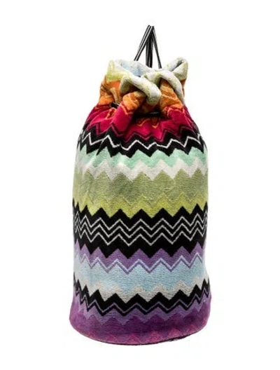 Pre-owned Missoni Terry Cloth Bucket Bag In Multi