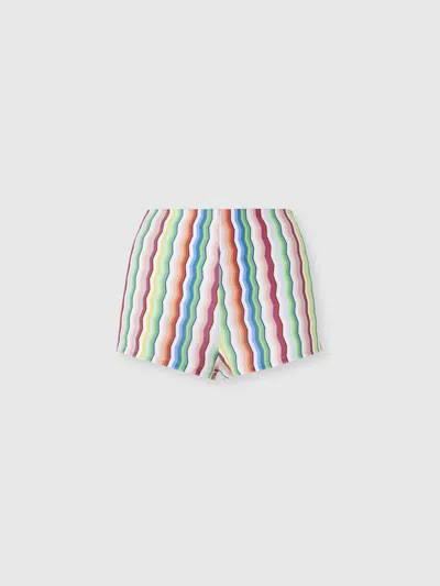 Missoni Terry Cloth Hot Pants With Zigzag Print In Multi
