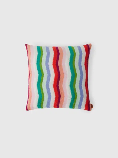 Missoni Terry Cushion With Zigzag Pattern In Multi