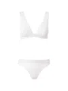 Missoni Textured Bikini Set In White
