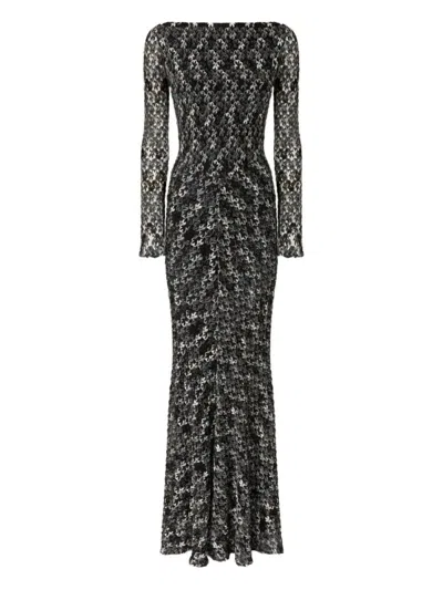 MISSONI TEXTURED BLACK MIDI DRESS WITH FITTED SILHOUETTE