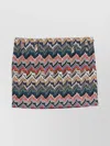 Missoni Textured Chevron Pattern Mini Skirt In Multi