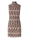 Missoni Minikleid Mit Stehkragen Aus Strukturierter Spitze In Multi
