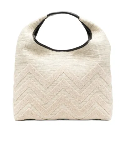 Missoni Zigzag-pattern Tote Bag In Neutral