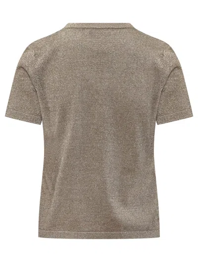 Missoni Textured Knit Crewneck T-shirt In Brown