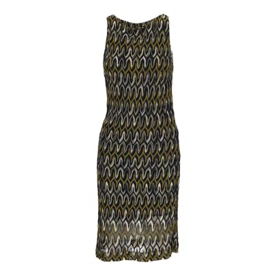 Missoni Textured Knit Dress - '10s In Green