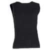 Missoni Textured Knit Tank Top In Black Cotton In Black