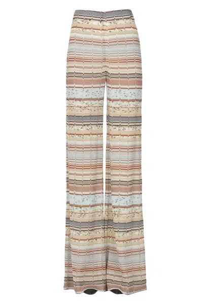Missoni Textured Knit Trousers With Lurex In Multi