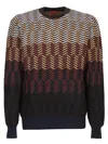 Missoni Zigzag Virgin Wool Crewneck Pullover