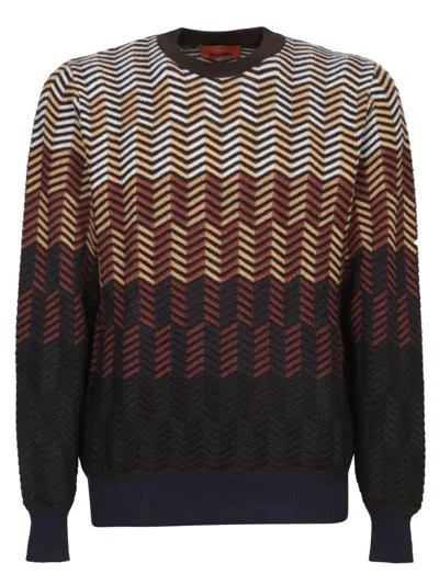 Missoni Textured Knitwear With Geometric Pattern And Cozy Fit In Multi