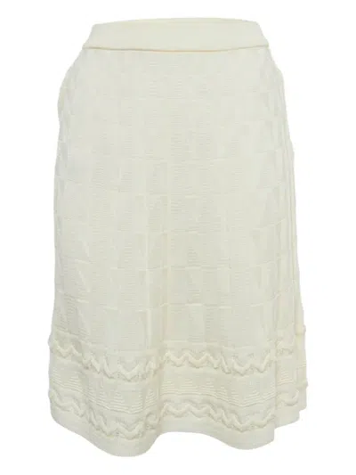 Pre-owned Missoni Textured Skirt In Neutral