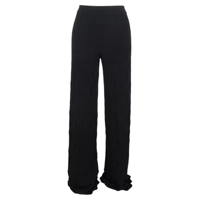 Missoni Textured Trousers In Black Wool