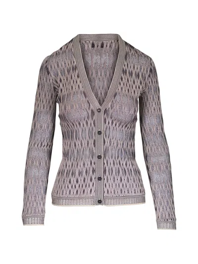 Missoni Textured V-neck Cardigan In Multi