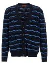 Missoni Button Cardigan In Blue