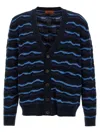 Missoni Button Cardigan In Blue