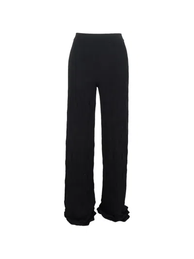 Pre-owned Missoni Textured Wool Trousers In Black