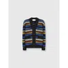 Missoni Cardigan Aus Reiner Wolle Mit Intarsienmuster In Blue