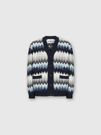 MISSONI CARDIGAN AUS WOLLE UND BAUMWOLLE MIT ZICKZACKMUSTER
