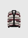Missoni The Cardigan In Wool And Cotton With Zigzag In Multi