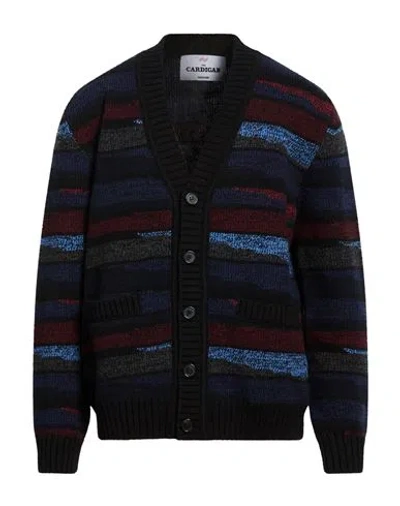 Missoni The Cardigan Man Cardigan Midnight Blue Size 42 Wool In Multi
