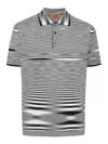 Missoni Handcrafted Knit Polo Shirt With Tie-dye Print In Black