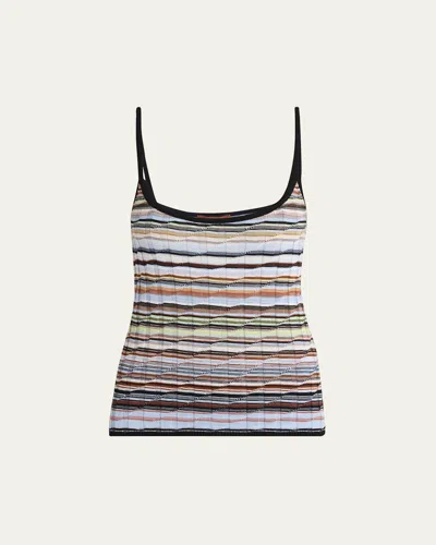 Missoni Tie-dye Tank Top In Sm9m8-multicolor Blu
