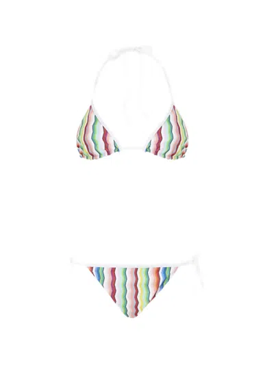MISSONI TIE-SIDE STRIPED BIKINI