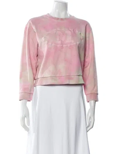 Pre-owned Missoni Tie-dye Print Crew Neck Sweater In Pink