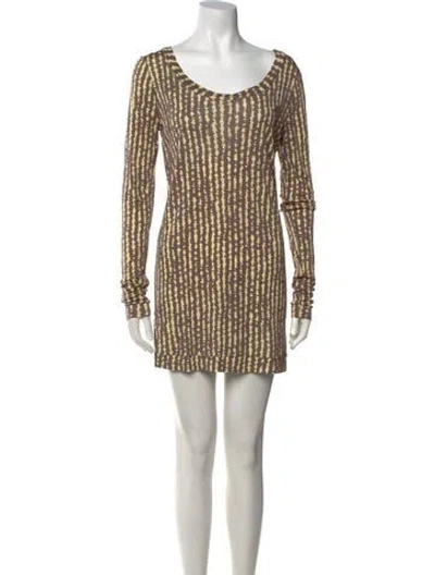 Pre-owned Missoni Tie-dye Print Mini Dress In Multi