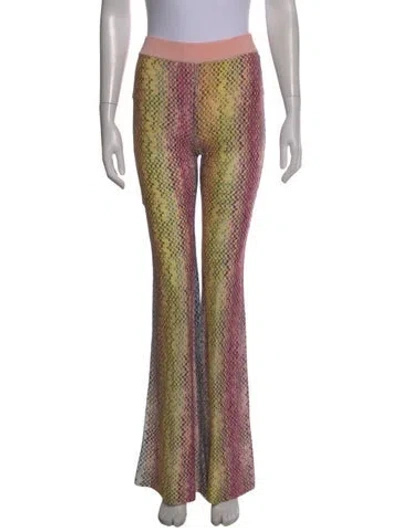 Pre-owned Missoni Tie-dye Print Wide Leg Pants In Neutral