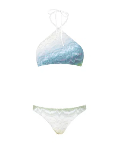 MISSONI MISSONI HALTERNECK PATTERNED BIKINI