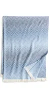 Missoni Timmy Throw Blanket Azure/white