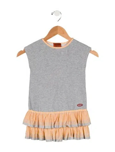 Pre-owned Missoni Babies' Toddler Girls' Sleeveless Dress In Gray