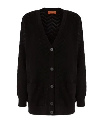 MISSONI MISSONI TONAL CHEVRON OVERSIZED CARDIGAN