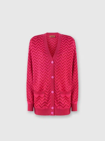 MISSONI FARBLICH ABGESTIMMTER OVERSIZE-CARDIGAN MIT CHEVRON