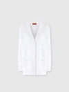 Missoni Tonal Chevron Oversized Cardigan In White