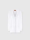 Missoni Tonal Chevron Oversized Cardigan In White