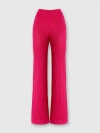 Missoni Tonal Chevron Pattern Straight Trousers In Magenta Red