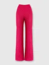 Missoni Tonal Chevron Pattern Straight Trousers In Magenta Red