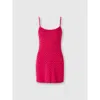 Missoni Tonal Chevron Sleeveless Mini-dress In Magenta Red