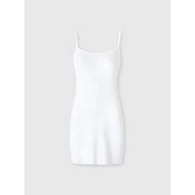 Missoni Tonal Chevron Sleeveless Mini-dress In White